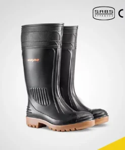 Egoli 1 Gumboot Black Upper with Toffee Sole Code 1270