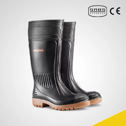 Egoli 1 Gumboot Black Upper with Toffee Sole Code 1270