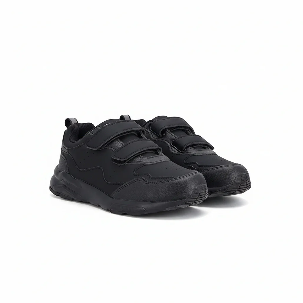 Toughees Adult Velcro Trainers - Black