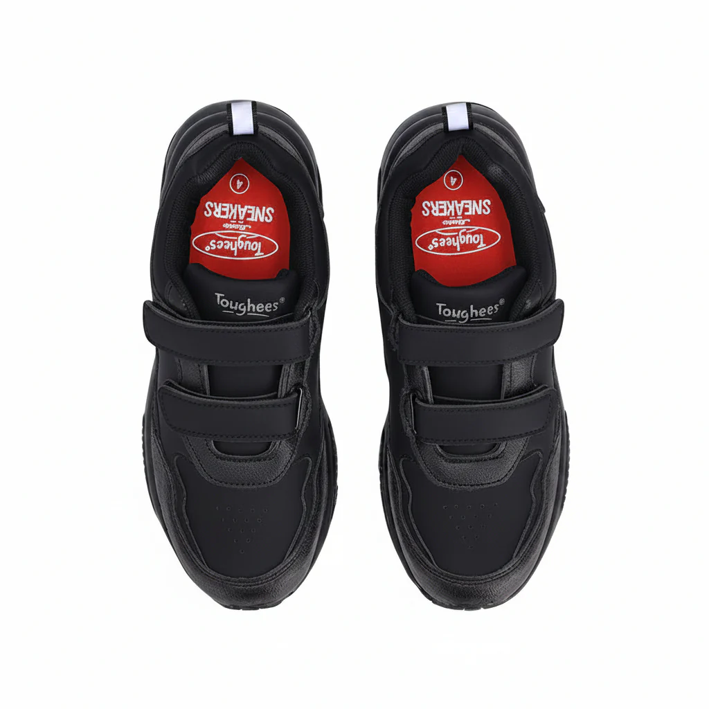 Toughees Adult Velcro Trainers - Black