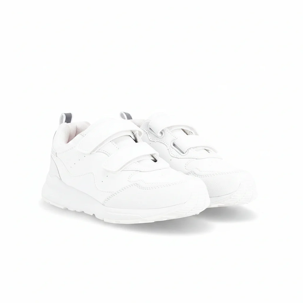 Toughees Younger Kids Velcro Trainers - WHITE